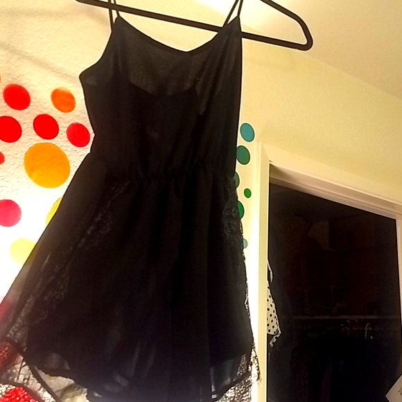 Sweet Black lace Romper "purple month" - Picture 1 of 4